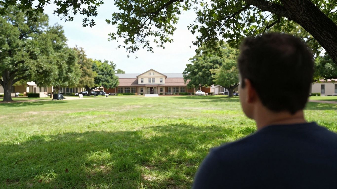 New Braunfels resident seeking psychiatric help outdoors.