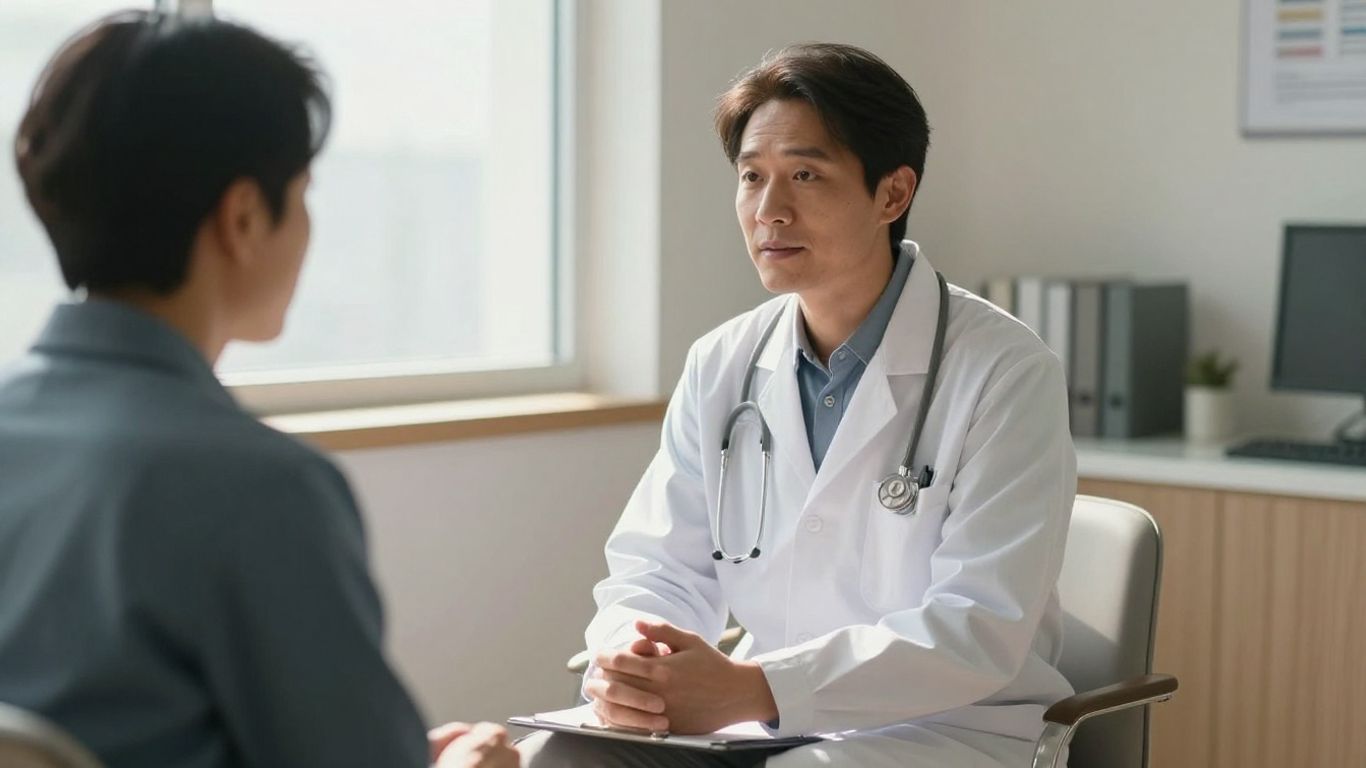 Person talking to doctor about mental health