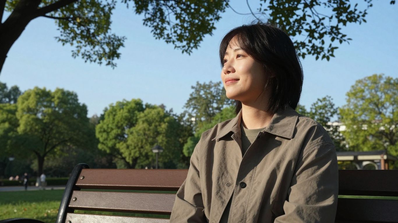 Person finding peace and stability managing bipolar disorder.