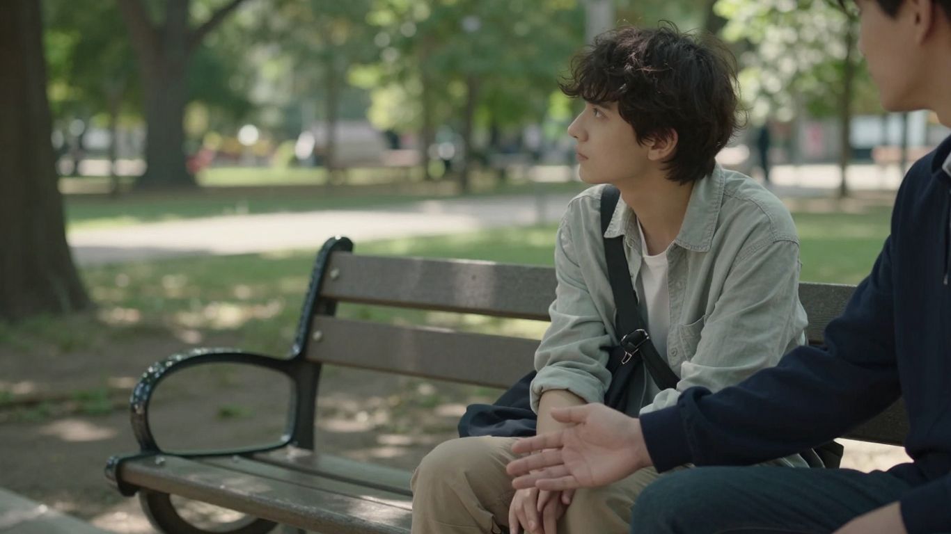 Person finding comfort and connection in nature.