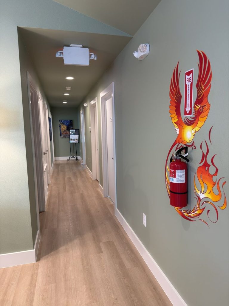 Hallway at Adoration leading to the therapy rooms